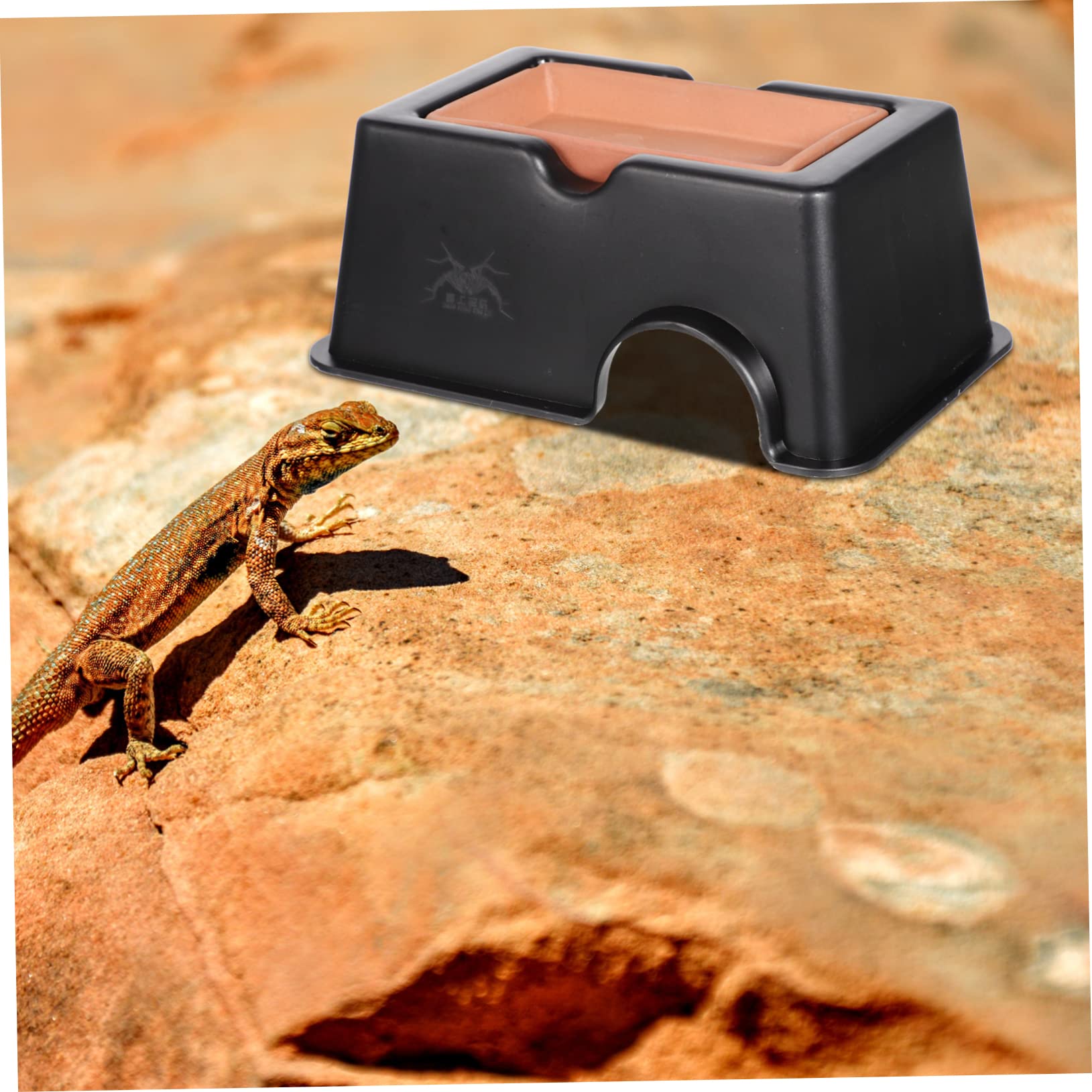 Amazon | COLLBATH ヘビ用隠れ洞窟 陶器製大型爬虫類餌箱 トカゲ