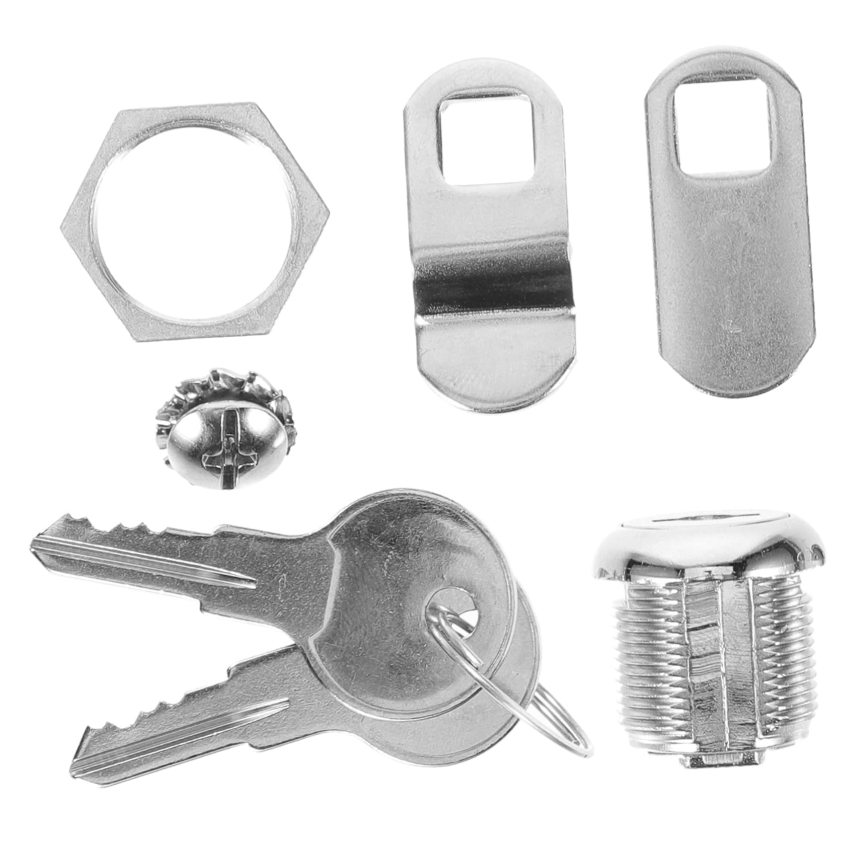 SHINEOFI 5 Ensembles Serrure Clé Serrure de Boîte Aux Lettres Remplacement de Verrou pour Armoire avec Renforcée pour Casiers