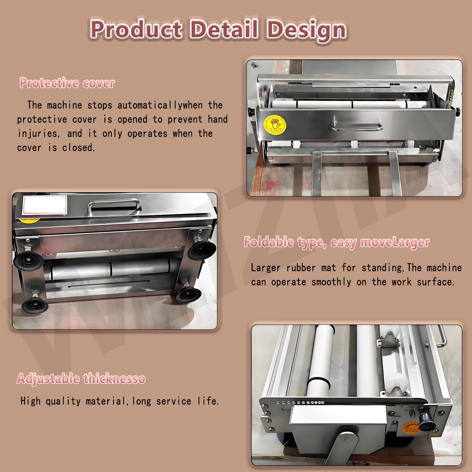 Macchina stenditrice Manuale per Pasta, Macchina sfogliatrice Pieghevole per Pasta, Macchina sfogliatrice da banco, Macchina sfogliatrice Manuale per Pasta, con 55 spessori Regolabili,90x40cm