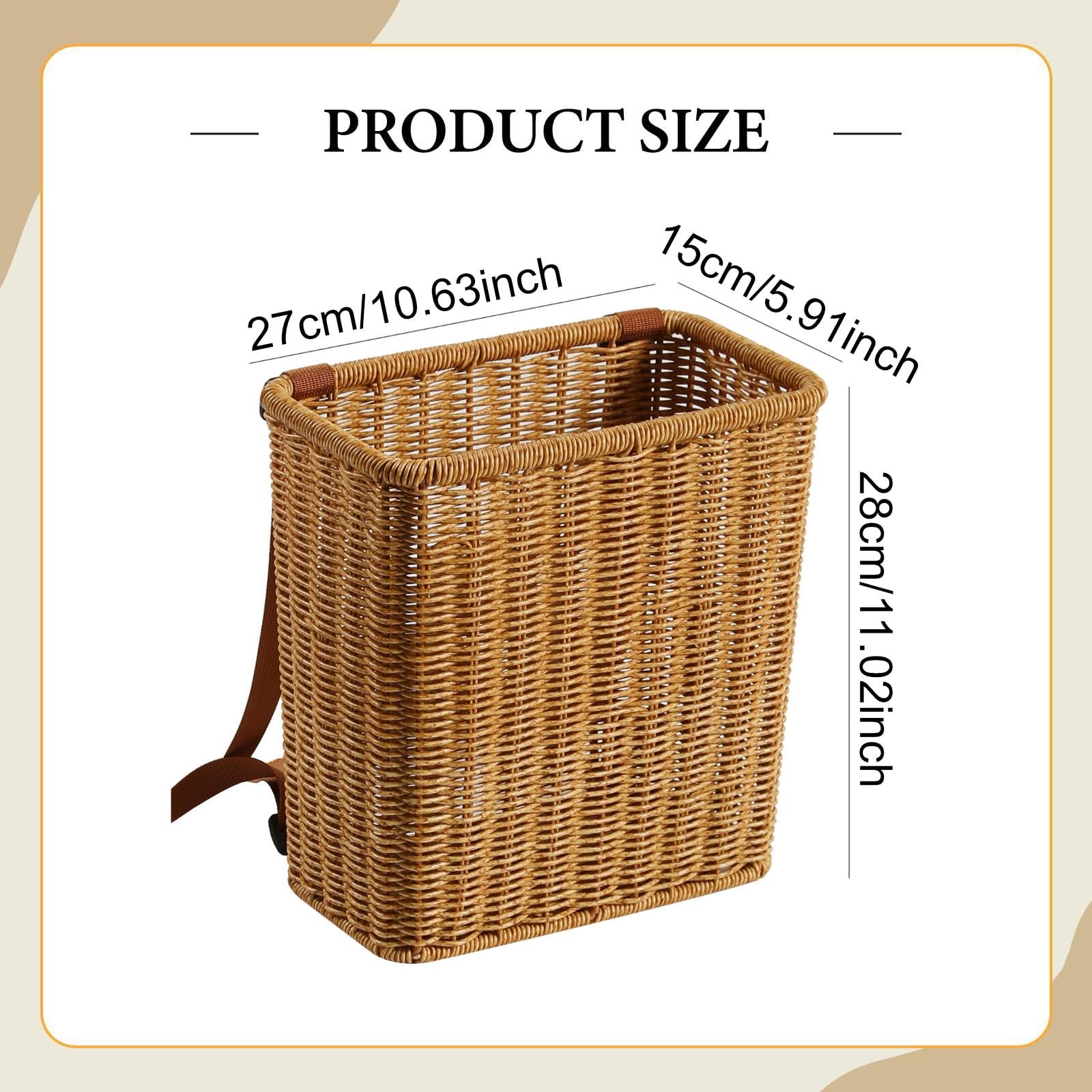 Gralara Cestas Tejidas Mochila Cesta para Recoger Hojas té Almacenamiento rústico Cesta Picnic Hecha a Mano Tejida a Mano para niños Camping Granja, MarrÓn