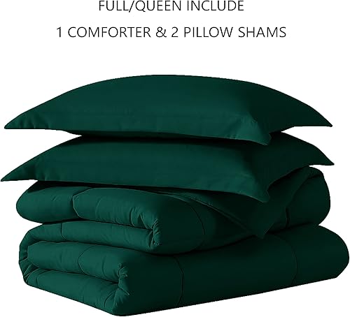 Miniatura 4 de American Home Collection Juego de edredón, microfibra ultra suave alternativa de plumón extra cálido, juego de 3 piezas con 1 edredón y 2 fundas de