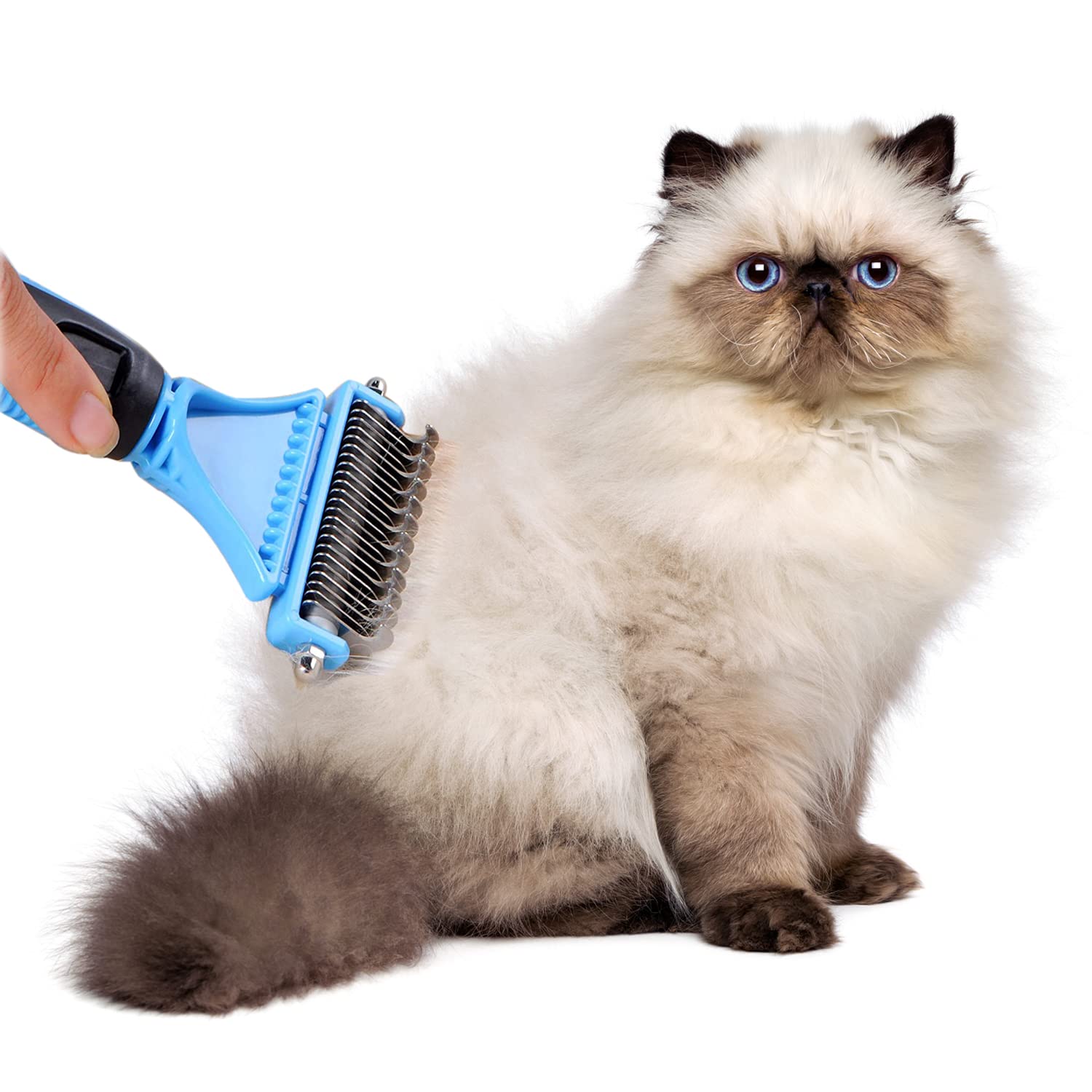 Spazzola per cani e gatti, Pettine per la rimozione dei peli di animali domestici,3 Gancio Pinze Pinzetta per Zecche, Strumenti di Toelettatura per Cane Gatto Pelo Corto e Lungo