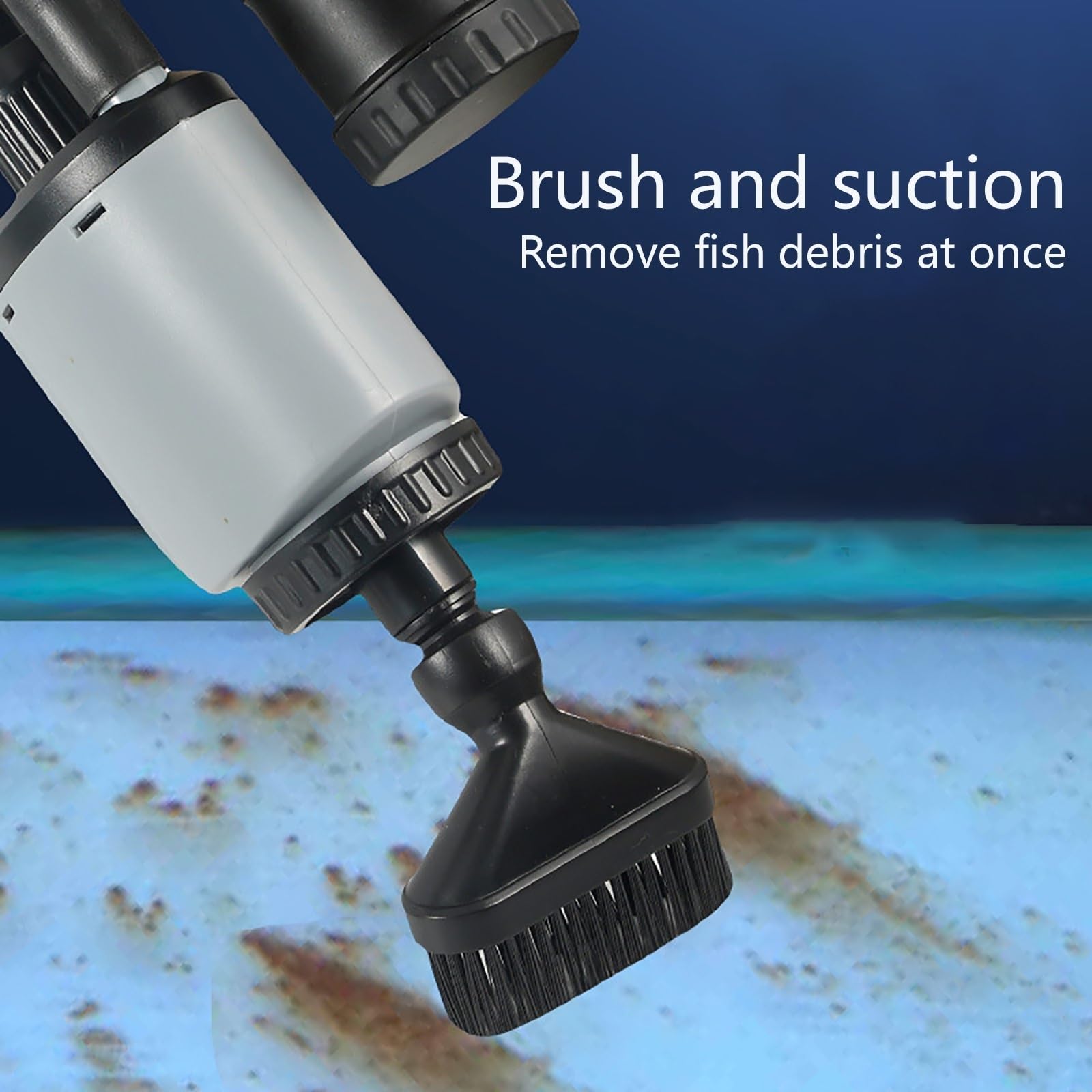 Nettoyeur d'aquarium, outils de nettoyage d'algues, outils de nettoyage automatique d'aquarium 4 en 1, puissance élevée, convient for changer l'eau, laver le sable et la circulation de l'eau(30W)