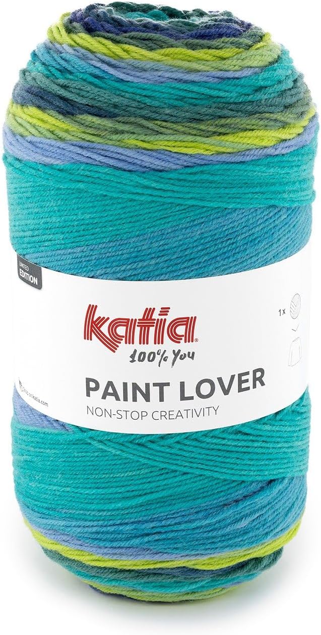 Katia Paint Lover 400 g 1064 m Balls (505 - Pink-Blue-Petrol)