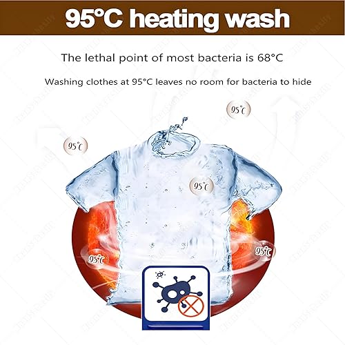 Miniatura 6 de HuanSebesity Mini máquina de lavandería de 6.6 lbs, lavadora de tambor frontal totalmente automática portátil, mini lavadora montada en la pared,