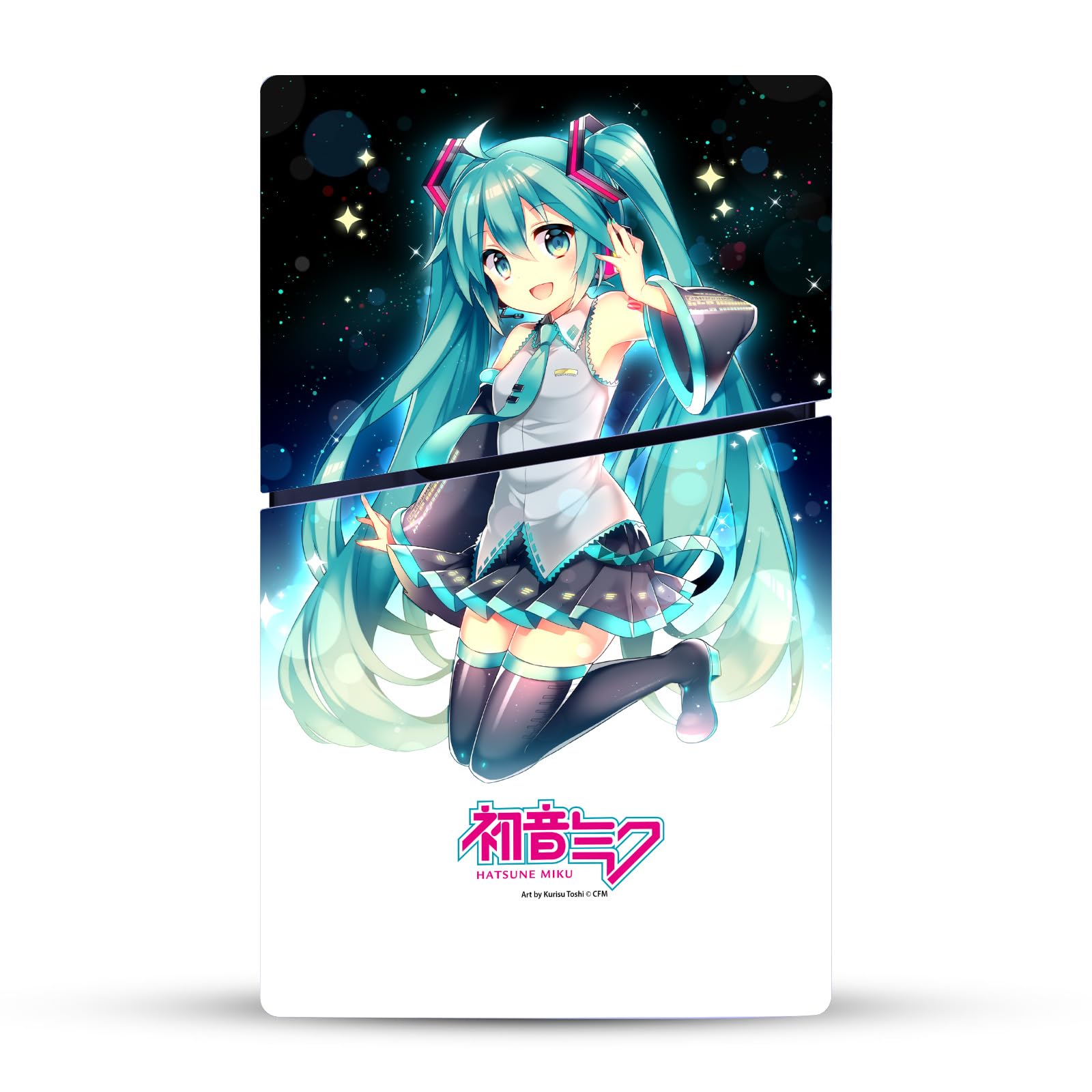 Head Case Designs sous Licence Officielle Hatsune Miku Ciel de Nuit Graphiques Vinyle Autocollant De Jeu Peau Compatible avec Sony PlayStation 5 PS5 Slim Disc Edition Console & DualSense Controller