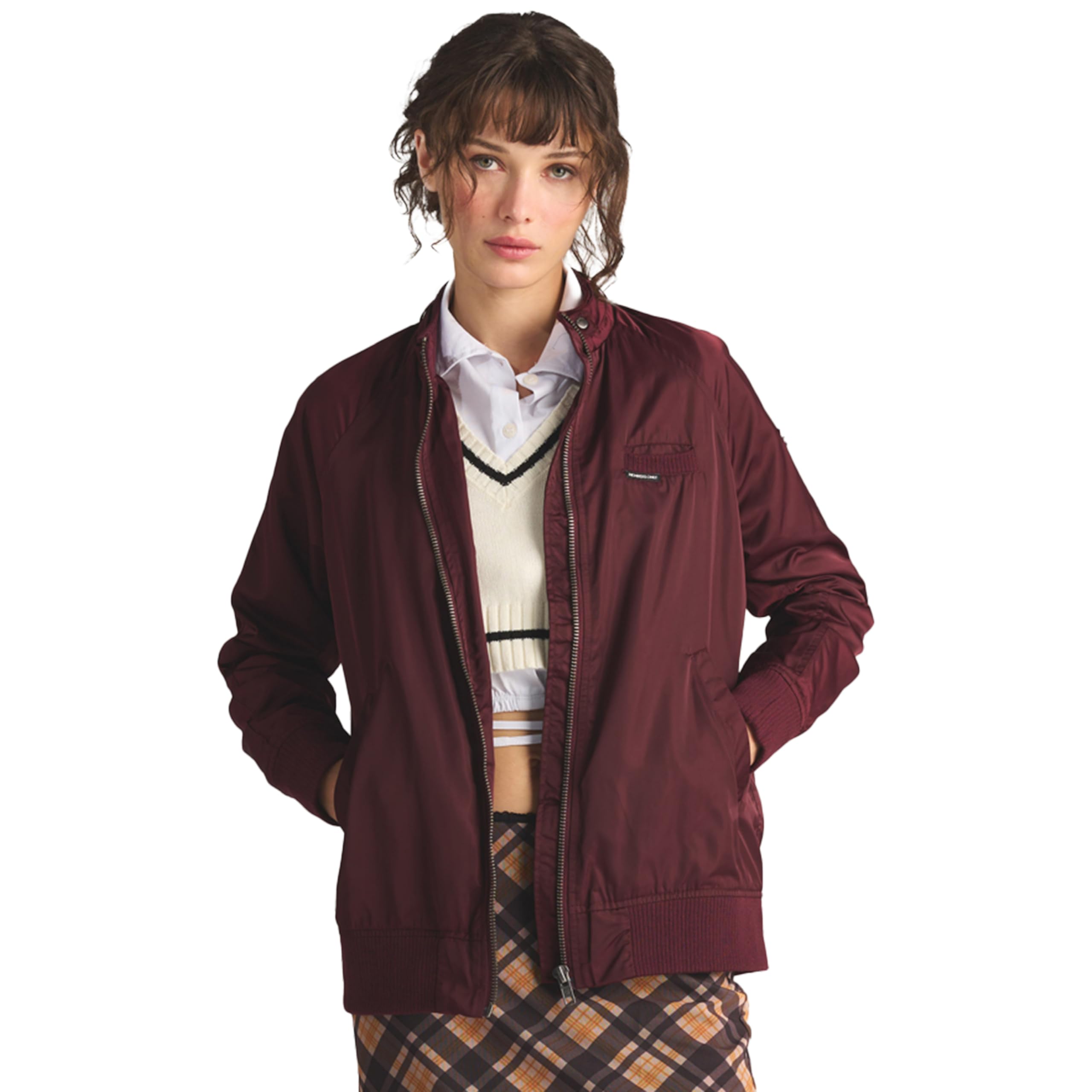 Members Only Women's Satin Bomber Jacket