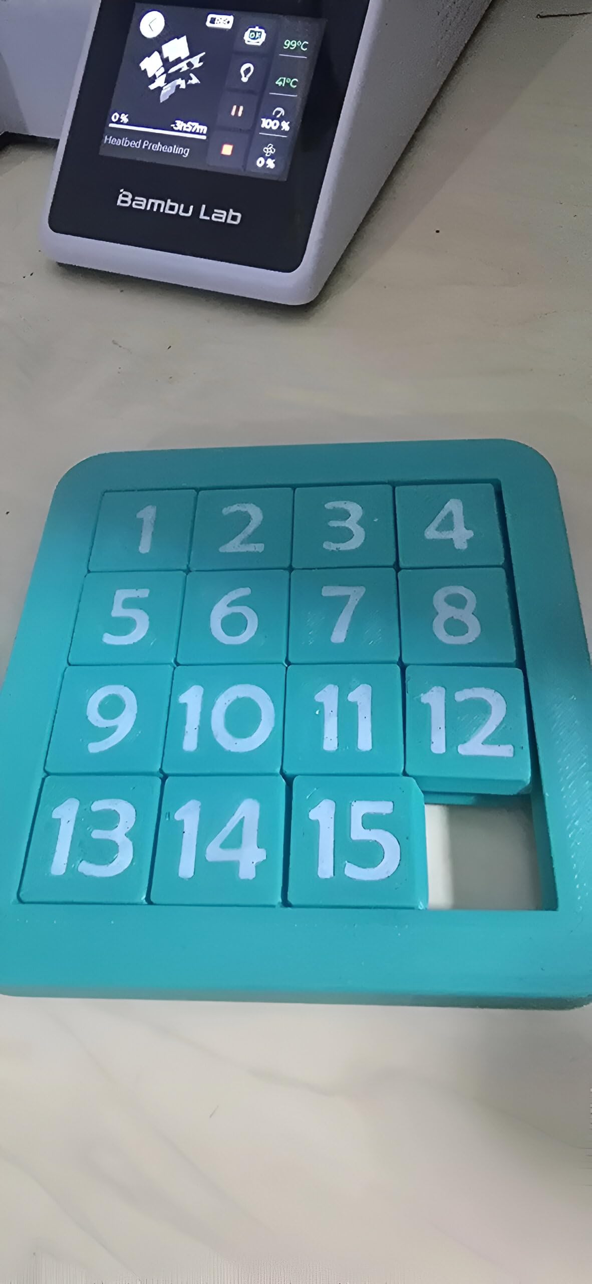 Beoals Number Sliding Puzzle Game, Multicolor PlasticPuzzle,Figure Toy, Classic 15-Piece Brain Teaser 2