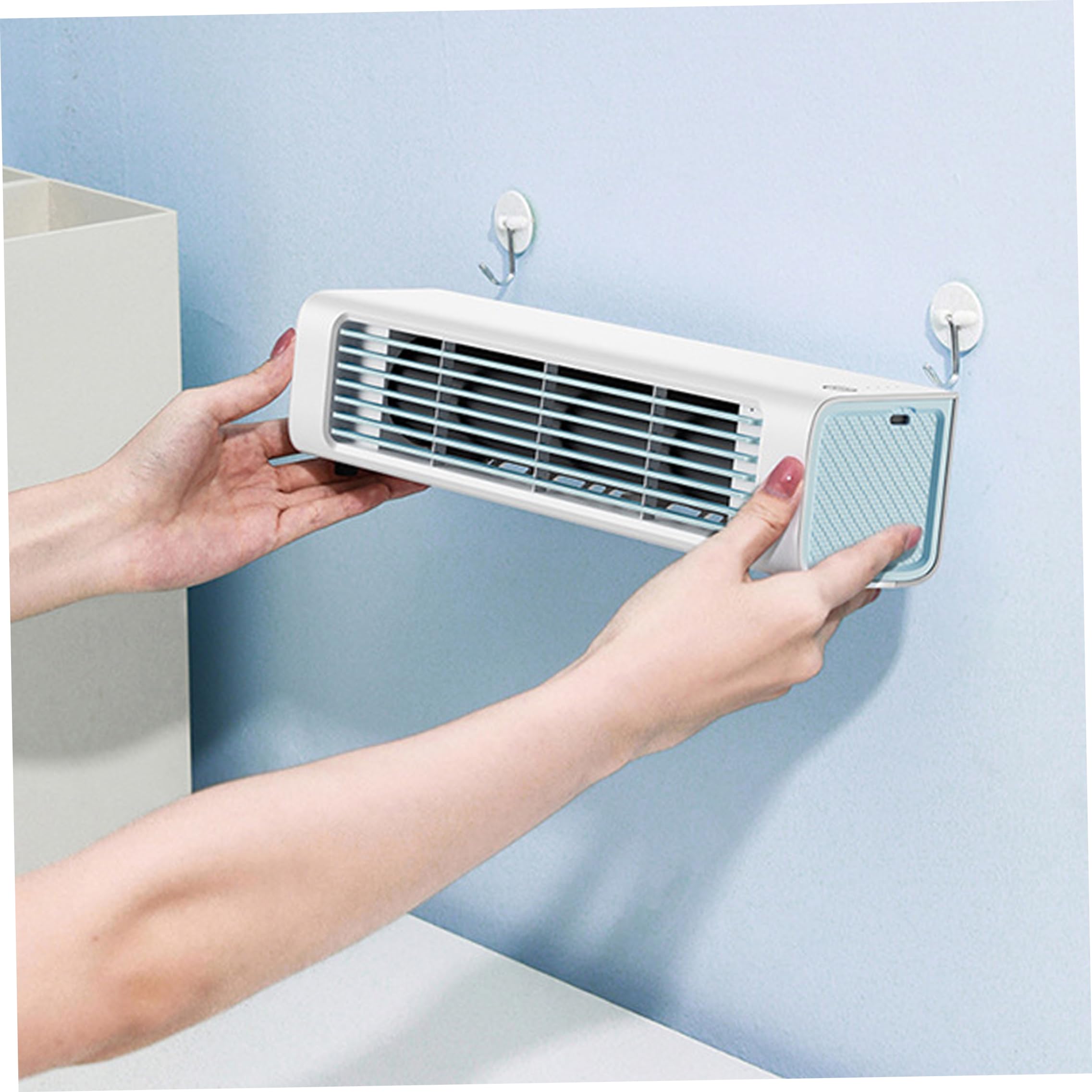 Juego de 2 ventiladores de torre oscilantes, ventilador de refrigeración portátil recargable con 3 modos de colocación y funcionamiento silencioso remoto para oficina en casa, blanco, torre de refr