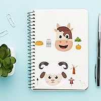 Vista 6 de 24 hojas de calcomanías de animales de granja para actividades de niños pequeños, haz tus propias calcomanías para niños, suministros de recuerdo