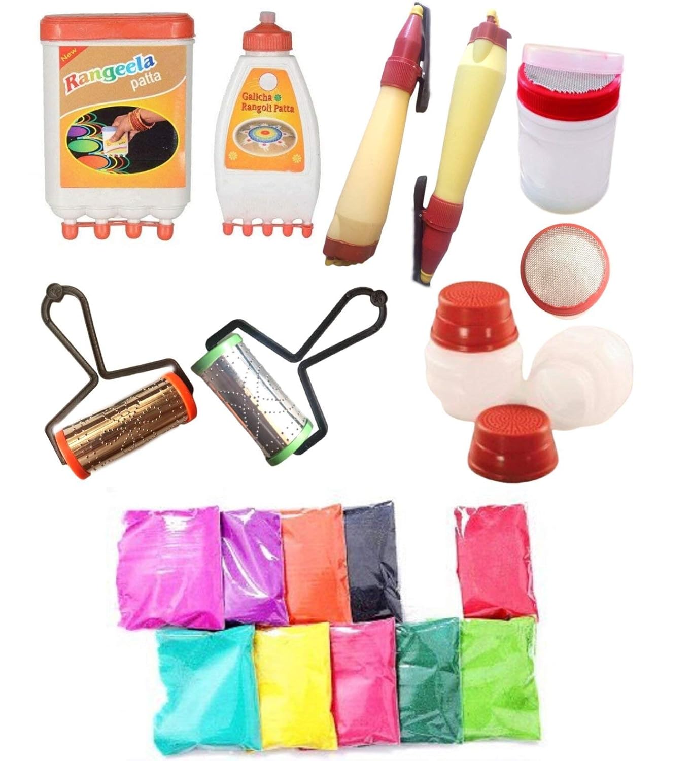 Buy Plastic Rangoli Tool kit for Making Unique and Beautiful Rangoli ...