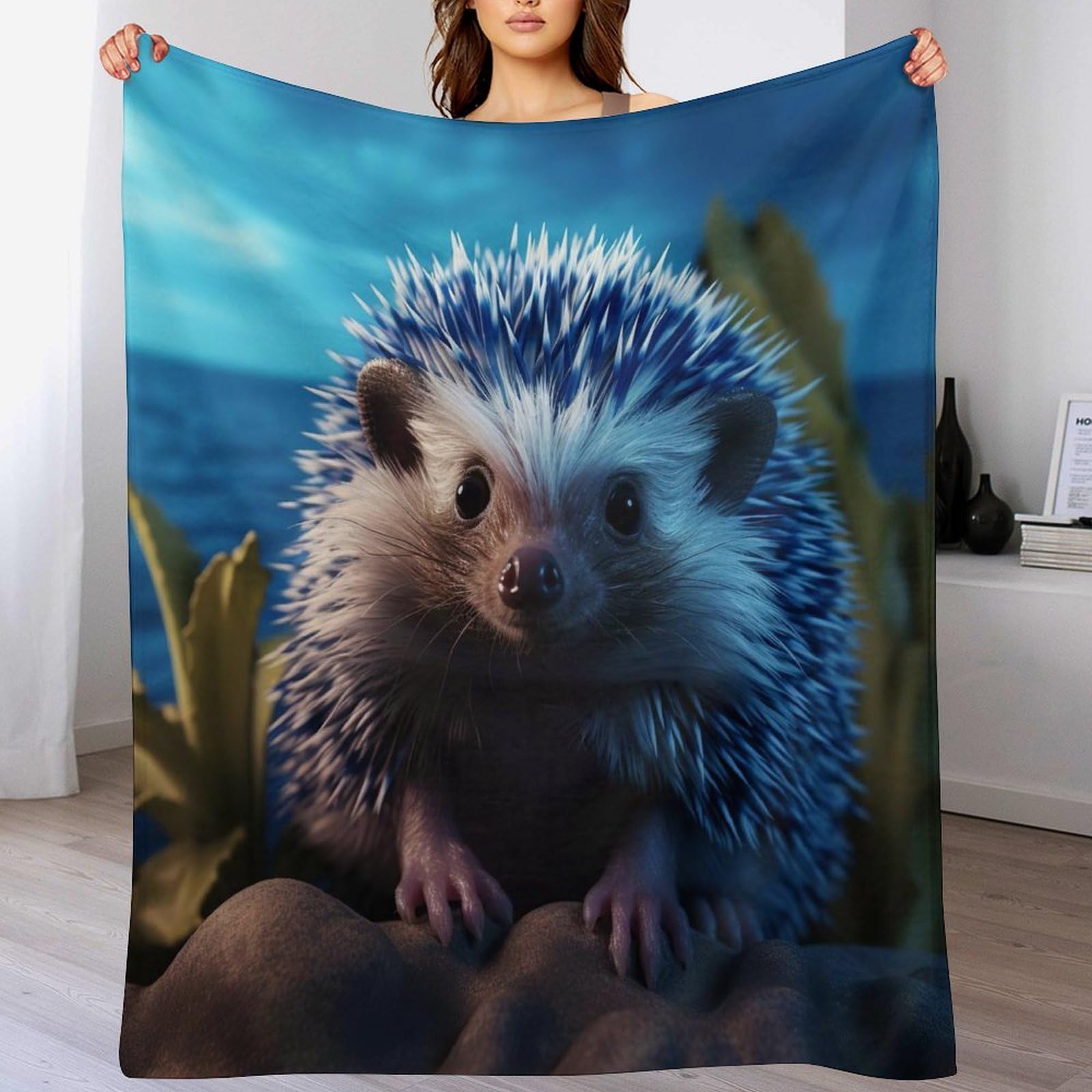 Couverture polaire hérisson idéale pour vos soirées cocooning sur le canapé