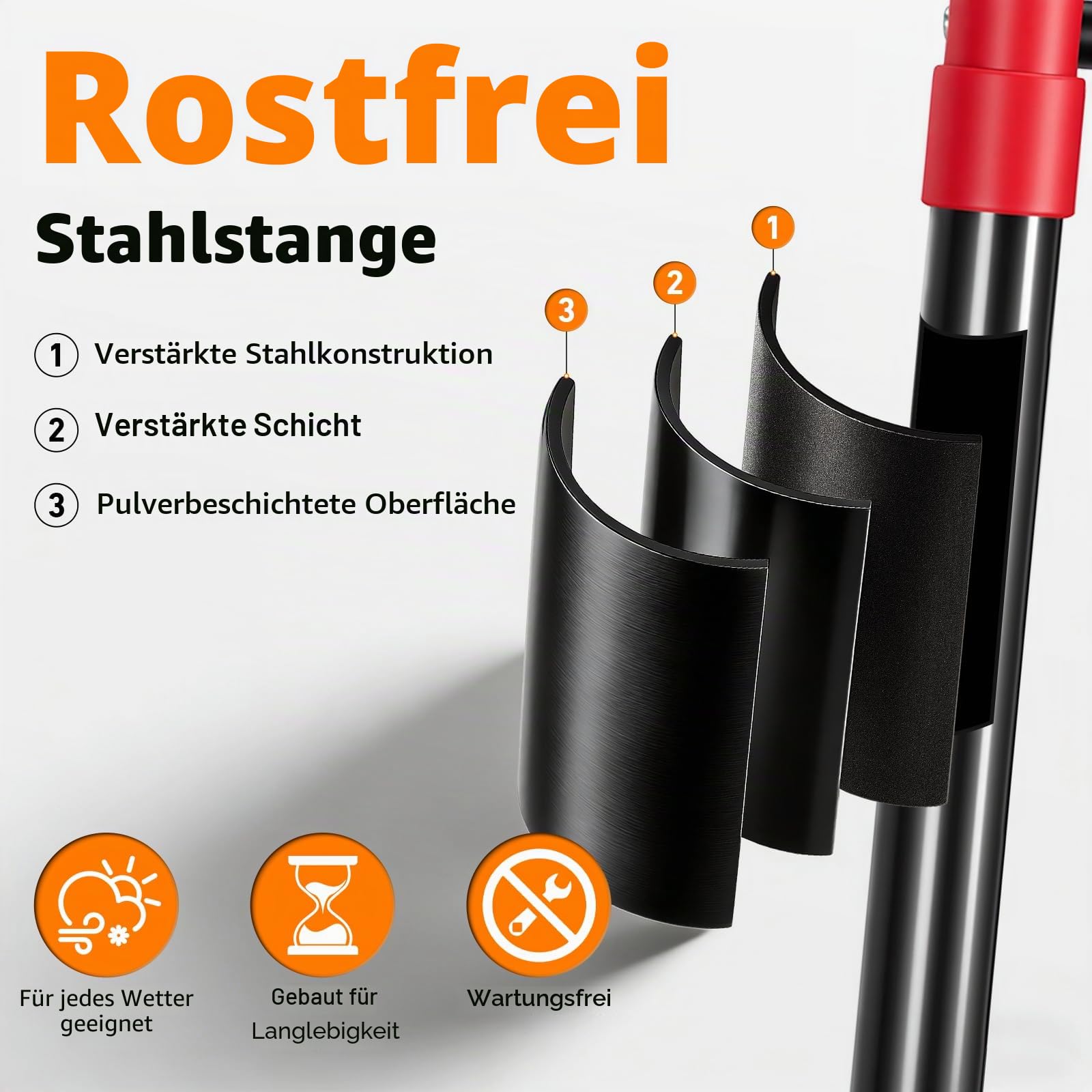Deckenstütze 2 Stück, Montagestütze Bis 80KG Tragkraft, 125-290cm Teleskopstütze aus Stahl, Einhandstütze für Wände, Decken, Türzargen, mit Einhandabstützung