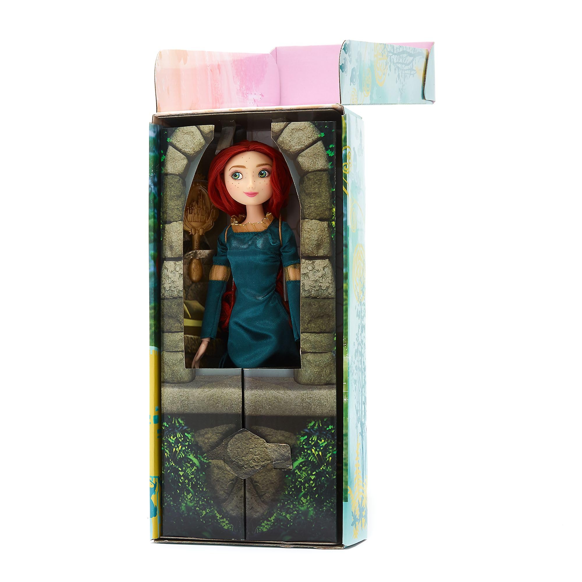 Disney Store Official Merida Classic Doll, Pixar's Brave, 29cm/11, Fully Poseable Disney Princess Doll in a Regal Dress, Includes Toy Hair Brush - Suitable for Ages 3+ - Image 2