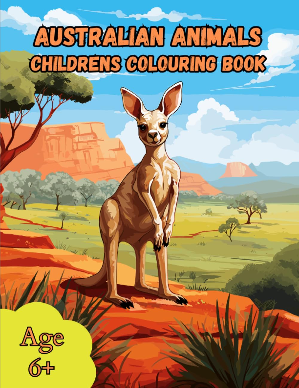 Australian Animals Childrens Colouring Book: Animal Themed Colouring Book For Kids Age 6+ (World Animals Colouring Books For Kids)