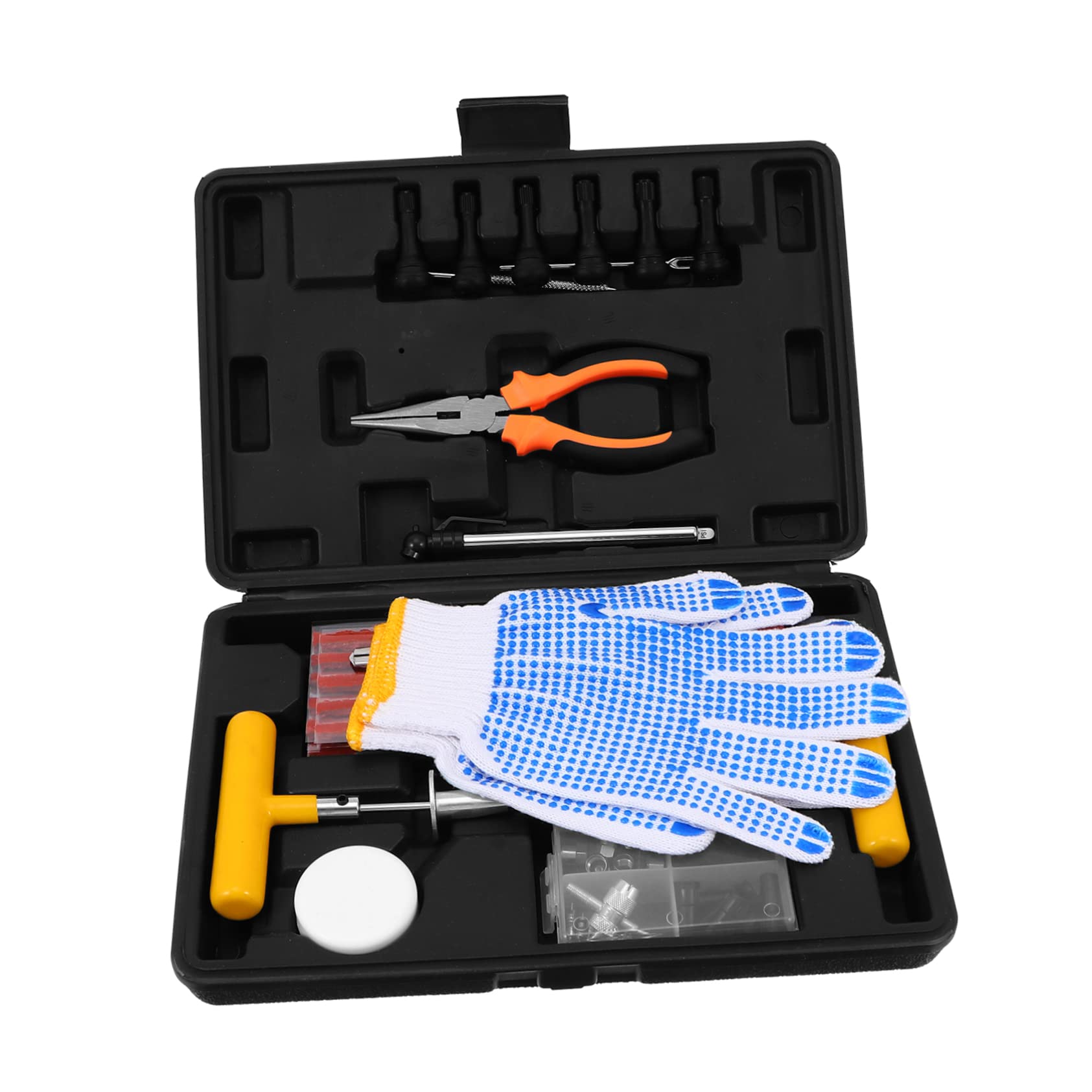 SOLUSTRE 100 Stück Reifenreparatur Werkzeugset für Auto und Motorrad Tragbar Leicht Einfache Anwendung für Schnelle Reparatur von Autoreifen Unterwegs