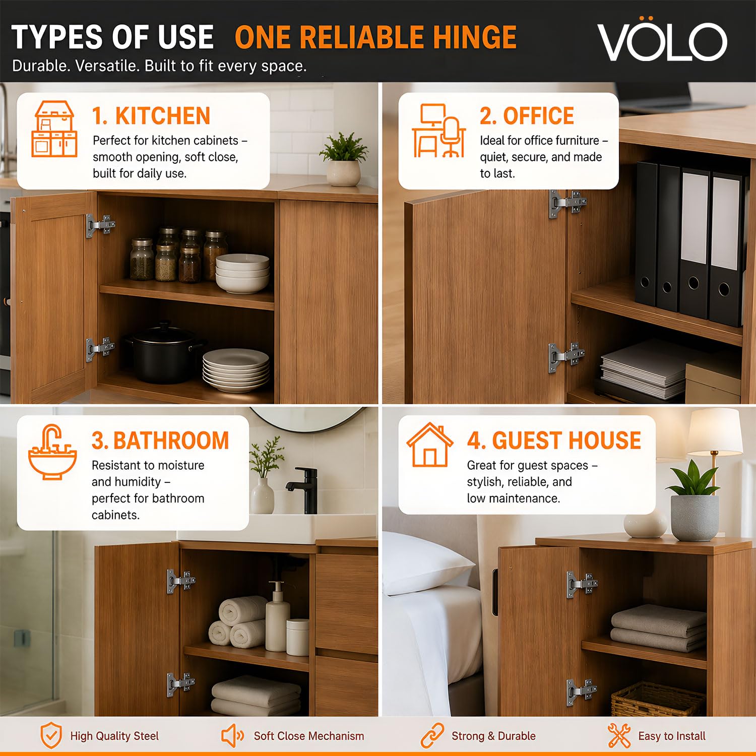 Concealed Cabinet Hinges - Full Overlay Auto Hinges -6 Concealed Cabinet Hinges - Full Overlay Auto Hinges -6