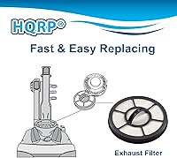 Vista 4 de HQRP Filtro de escape compatible con Eureka Airspeed EF7 EF-7 091541 se adapta a AS3000A AS3001A AS3008A AS3011A AS3030A AS3033A AS3101A AS3104A