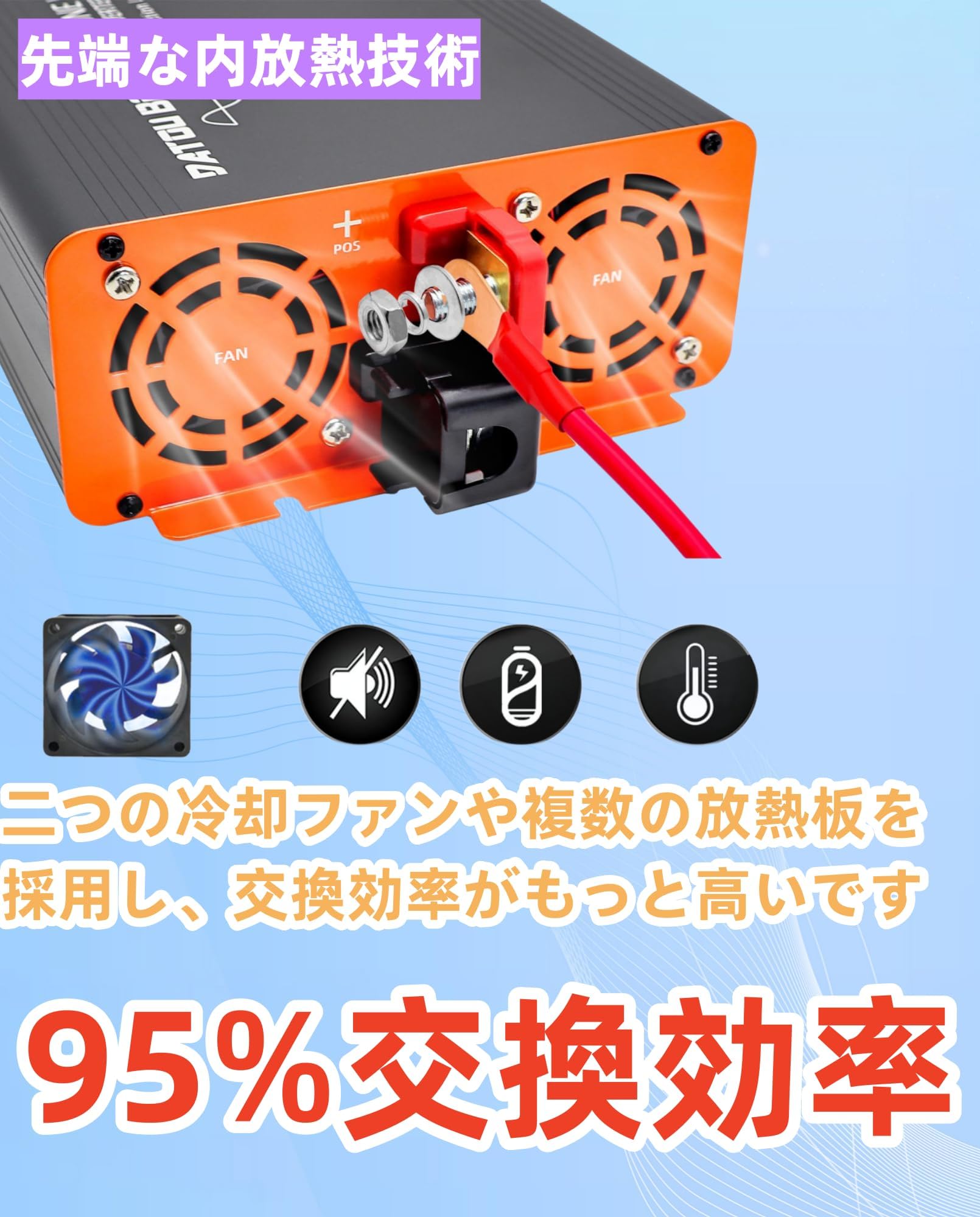 Amazon.co.jp: DATOUBOSS 本当の純正弦波 インバーター 24v 100v 2000w 