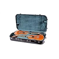 Vista 17 de Crossrock Estuche para ukelele de doble tenor, 100% pureza de fibra de vidrio con bloqueo TSA, rojo (CRF2020DTURD)