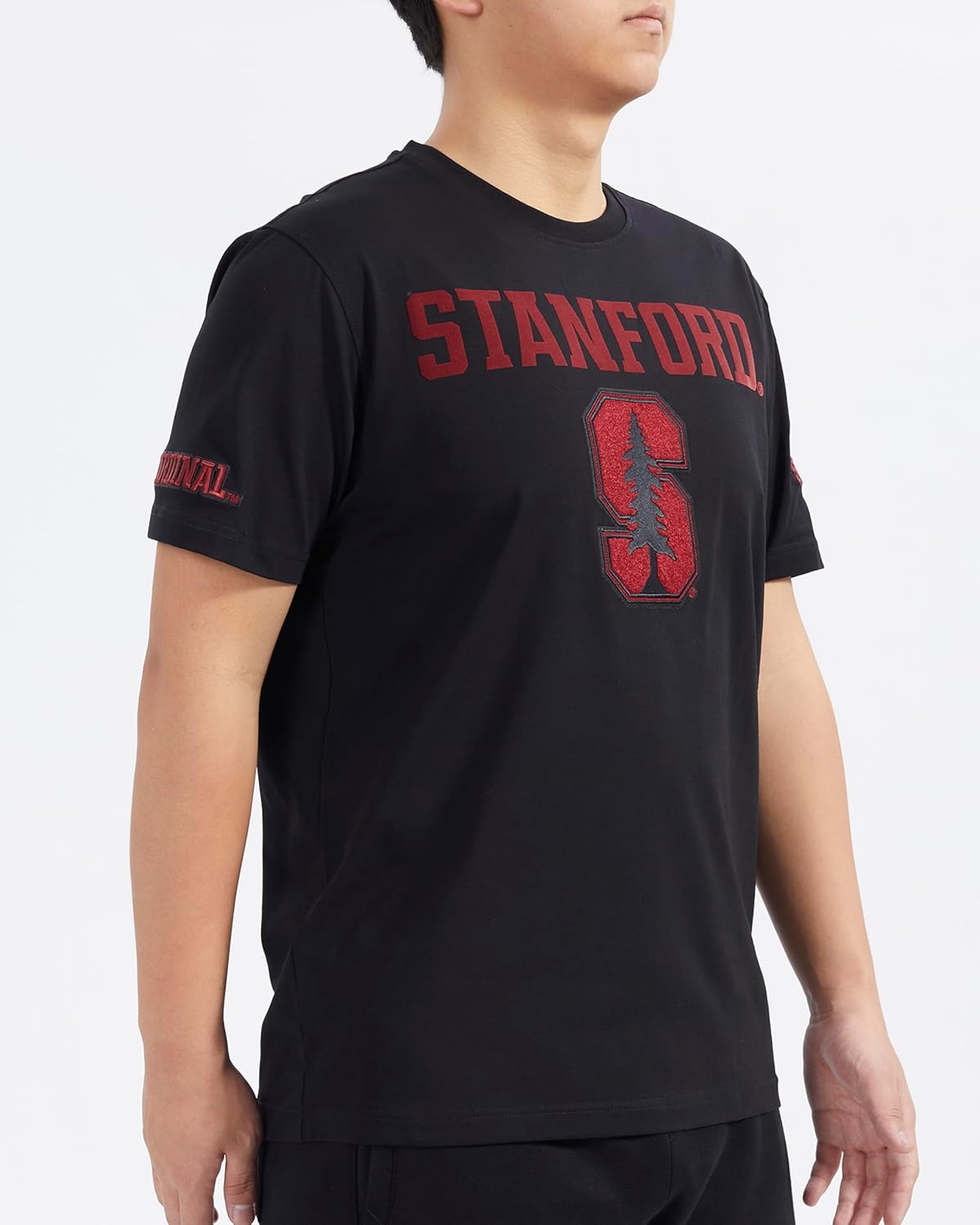 Pro Standard Mens College Classic Chenille Stacked Logo Short Sleeve Tee
