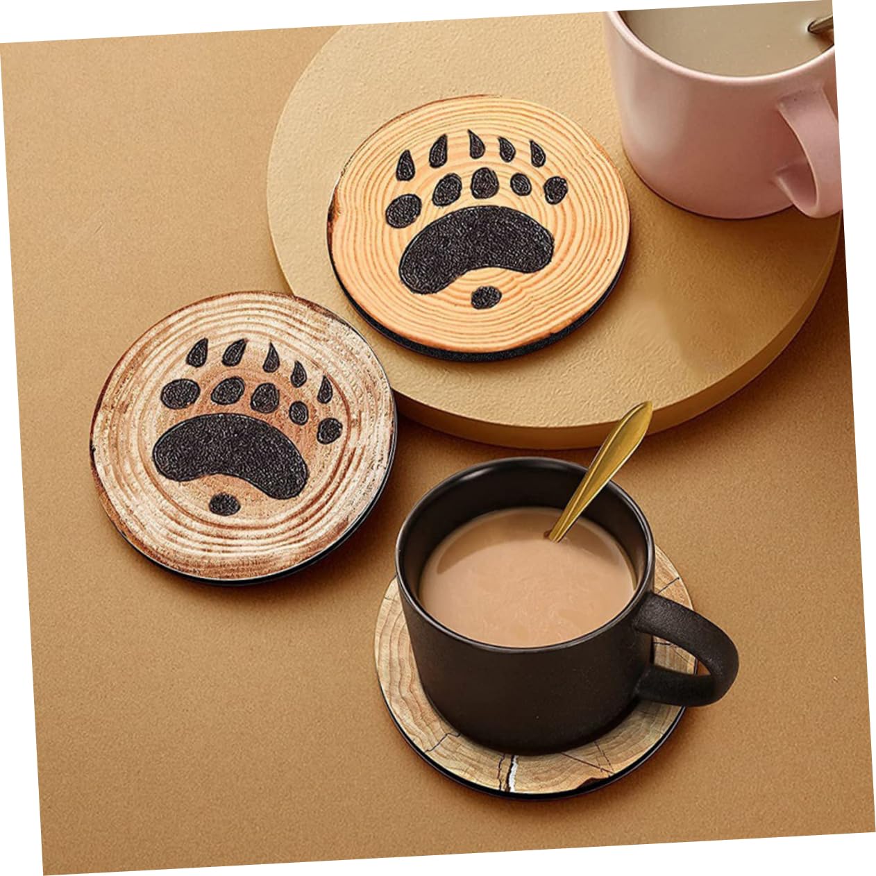 50piezas Posavasos Redondos para Sublimación Cojines De Taza De Neopreno para DIY Impresión por Transferencia De Calor para Uso Coches y Mesas