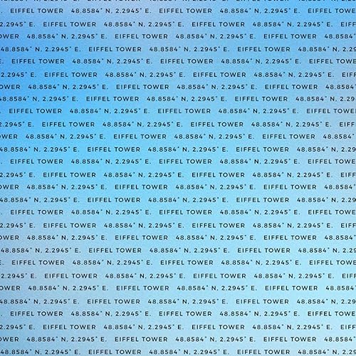 Miniatura 3 de Scrapbook Customs 39990 Torre Eiffel Paris France Coordinates 12 x 12 Papel de recortes de doble cara - 1 hoja