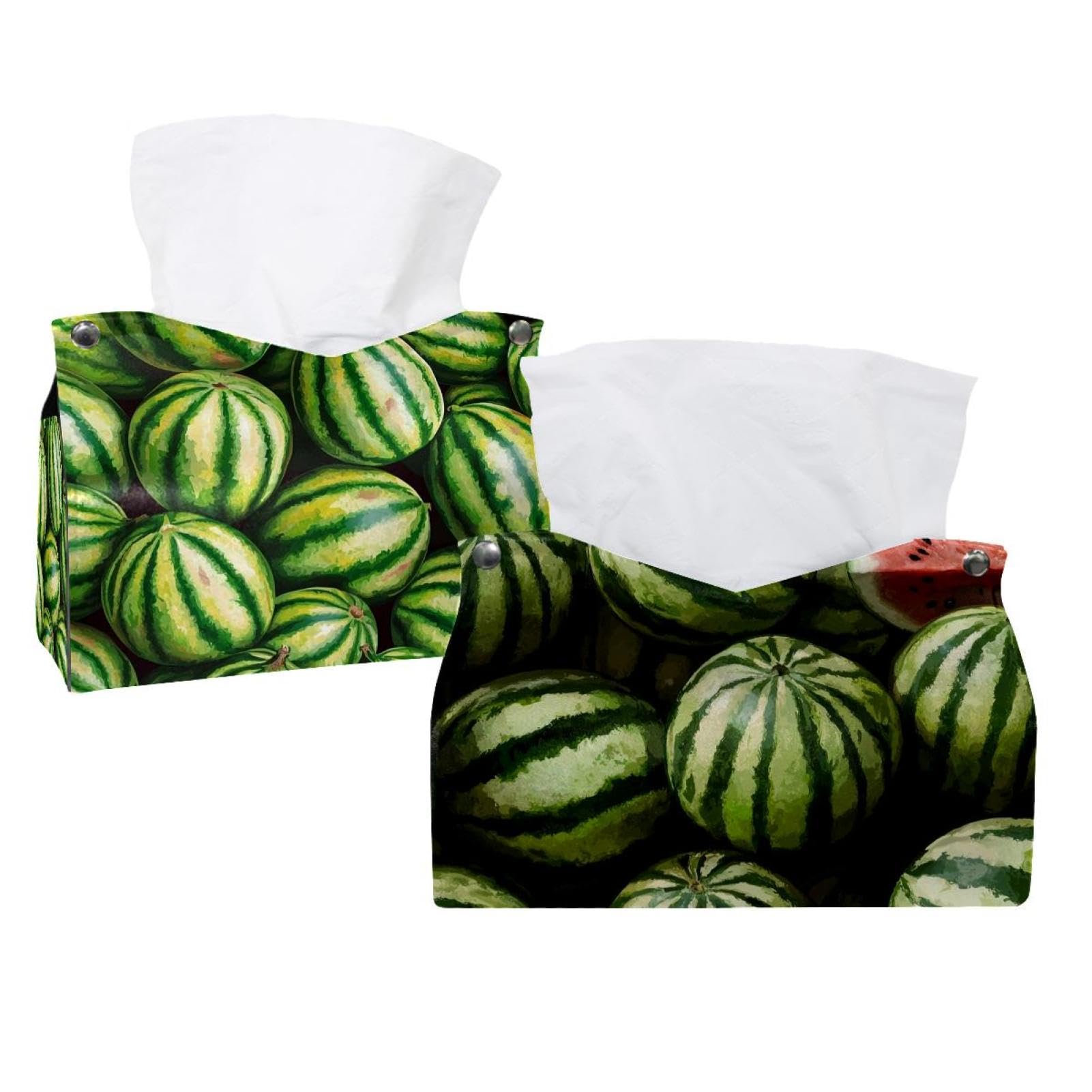 Boîte à mouchoirs pastèque au design moderne et décoratif