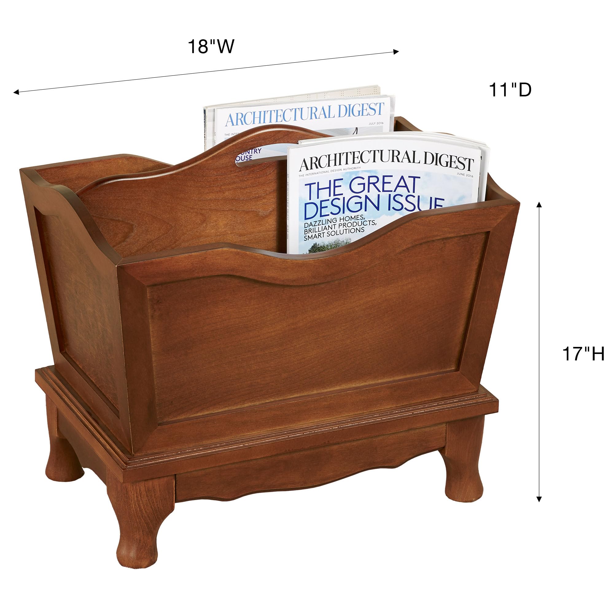 Amazon.com: Touch of Class Lyndhurst Wooden Magazine Rack, Regal