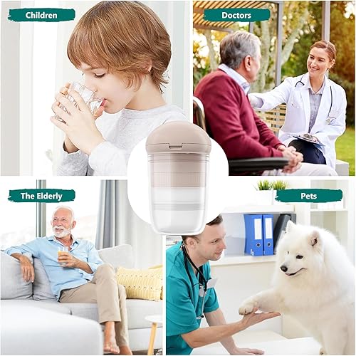 Miniatura 7 de Cortador de pastillas 4 en 1, cortadores de tabletas para pastillas pequeñas o grandes, divisor de pastillas con compartimento de almacenamiento de