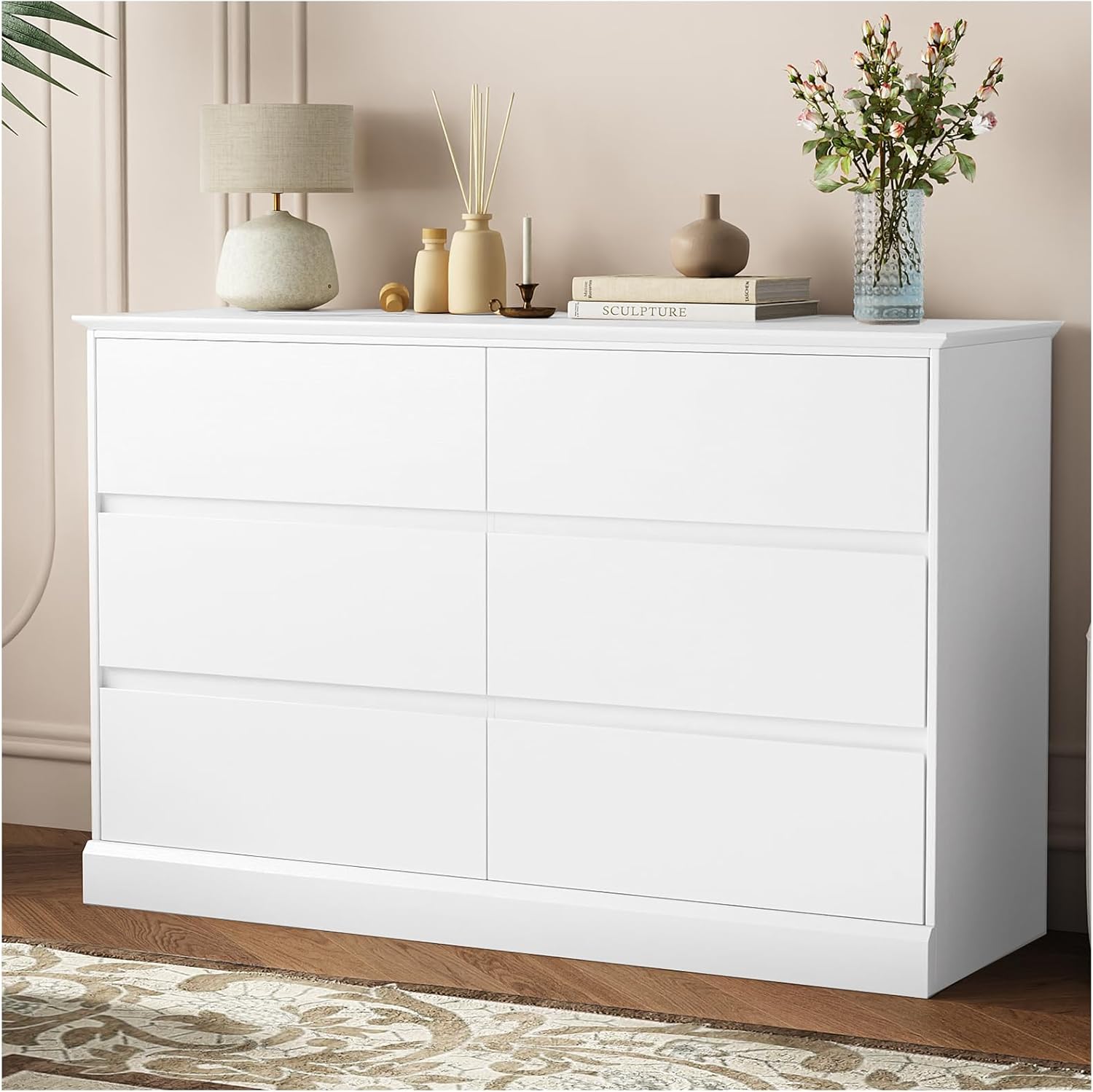 White Nursery Dresser with Soft Close Drawers