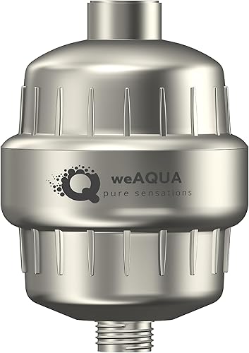 Miniatura 9 de weAQUA Filtro de ducha resistente NO BS con cartucho de repuesto adicional, 99% de eliminación para agua dura, cloro, fluoruro, metales pesados,