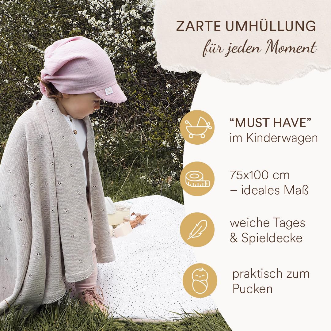 MayLily - Merino babydeken - knuffeldeken kinderen - eerste uitrusting