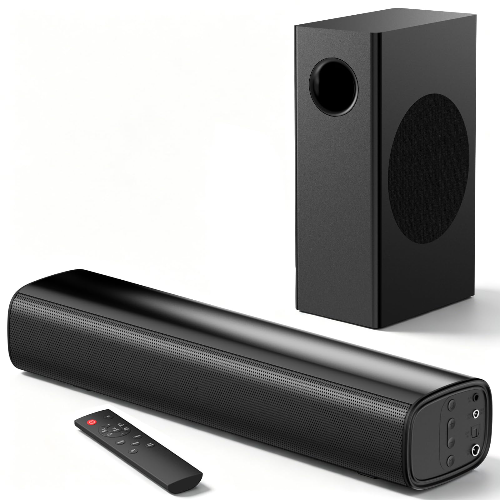 Sound Bar with Wired Subwoofer for TV, 70W 2.1 Channel Soundbar