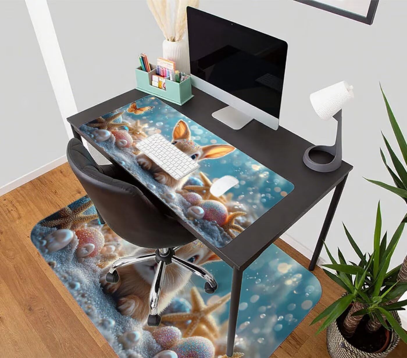 Podkładka pod mysz do gier królik XXL 1200 x 400 mm podkładka pod mysz biurowa szyta wodoodporna antypoślizgowa podkładka pod mysz plażowa do gier, biura, wystroju domu, szybciej, prezenty dla
