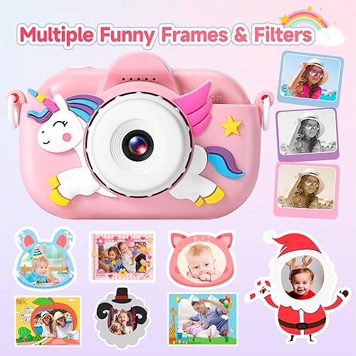 Miniatura 5 de Cámara digital para niños pequeños y niñas de 3 a 9 años, 32 MP, juguetes para niños, cámara digital de 3, 4, 5, 6, 7, 8, 9 años, regalo de