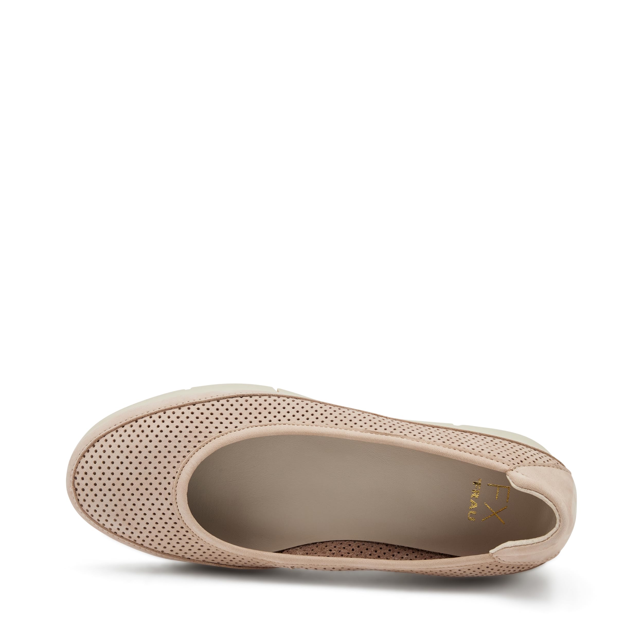 Frau - Ballerina ComfortTech in Nabuk punzonato