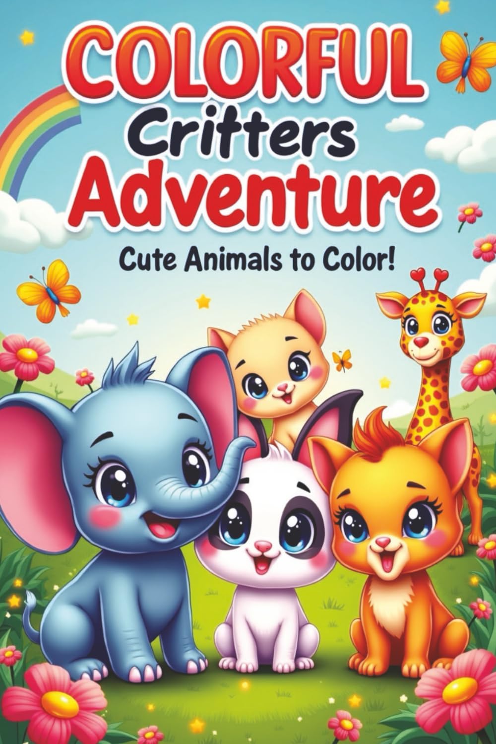 Colorful Critters Adventure: Animal Coloring Book for Kids Ages 3–10: Fun, Easy & Cute Animals to Color for Toddlers, Preschoolers and Young Children