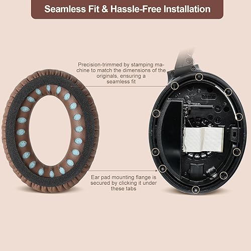 Miniatura 6 de Almohadillas de repuesto para auriculares Bose QuietComfort 15, 25, 35, 2, QC-15, QC-25, QC-35, QC-2, compatibles con auriculares Ae2, Ae2i, Ae2w,