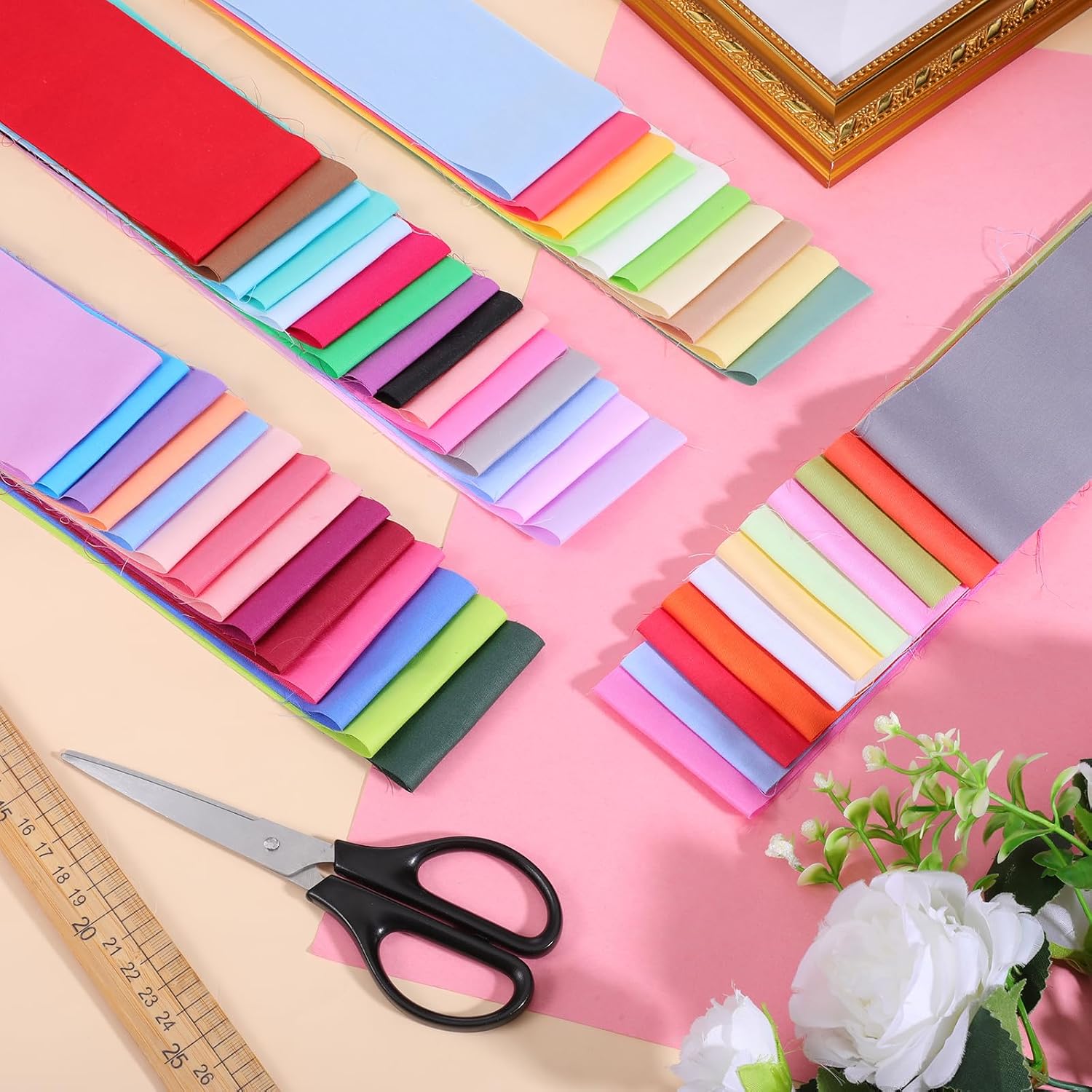 100 Pcs Jelly Fabric for Sewing Rainbow Jelly Fabric for Quilting