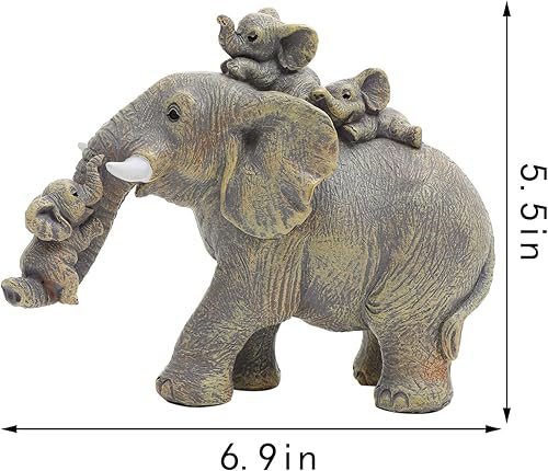 Miniatura 5 de Decoraciones de buena suerte, regalos de elefante para mujeres, figuras únicas para el hogar, habitación, baño, dormitorio, decoración de estante de
