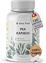 PEA Capsules - 180 Capsules High Dose - Micronised Palmitoylethanolamide - 1200 mg per Daily Dose - Vegan & Laboratory Tested