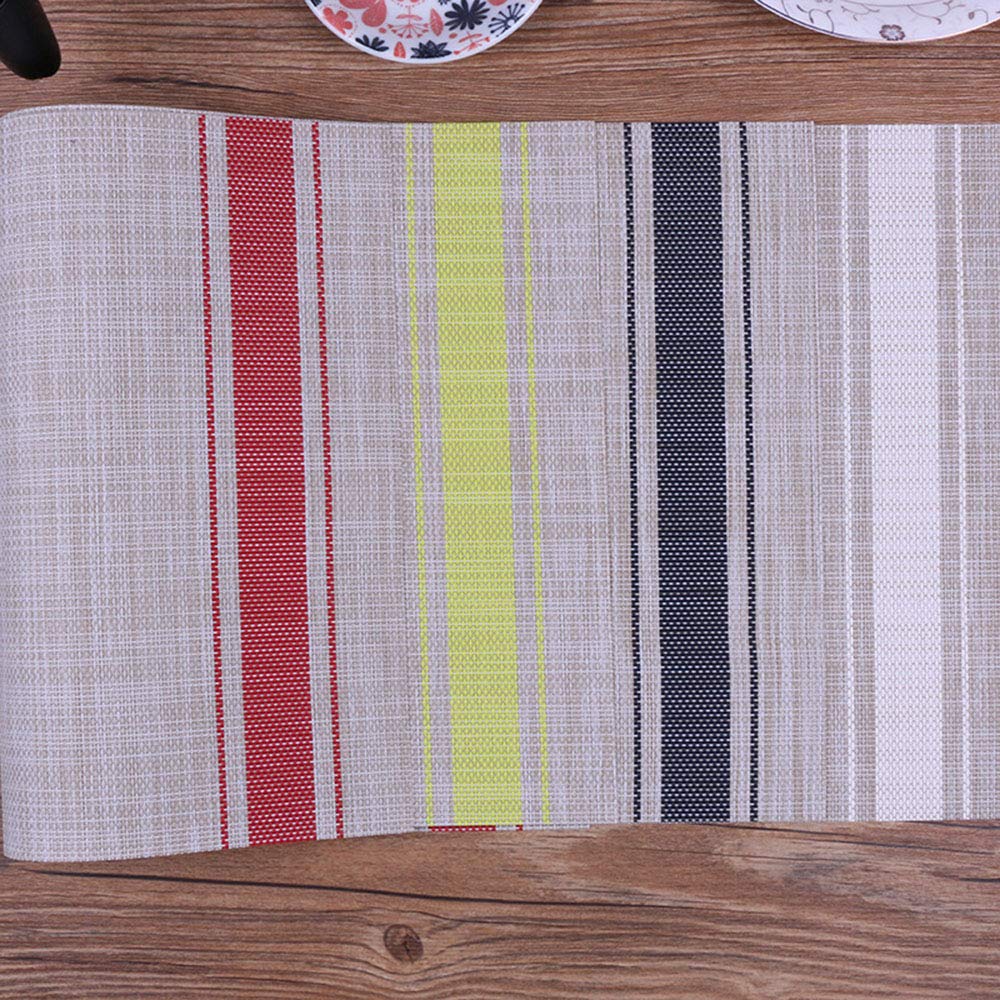 Sets de Table en PVC, Rectangulaire, Résiste à l'usure, Lavable à l'eau, Résiste à la Chaleur, Antidérapant, pour Cuisine et Table à Manger