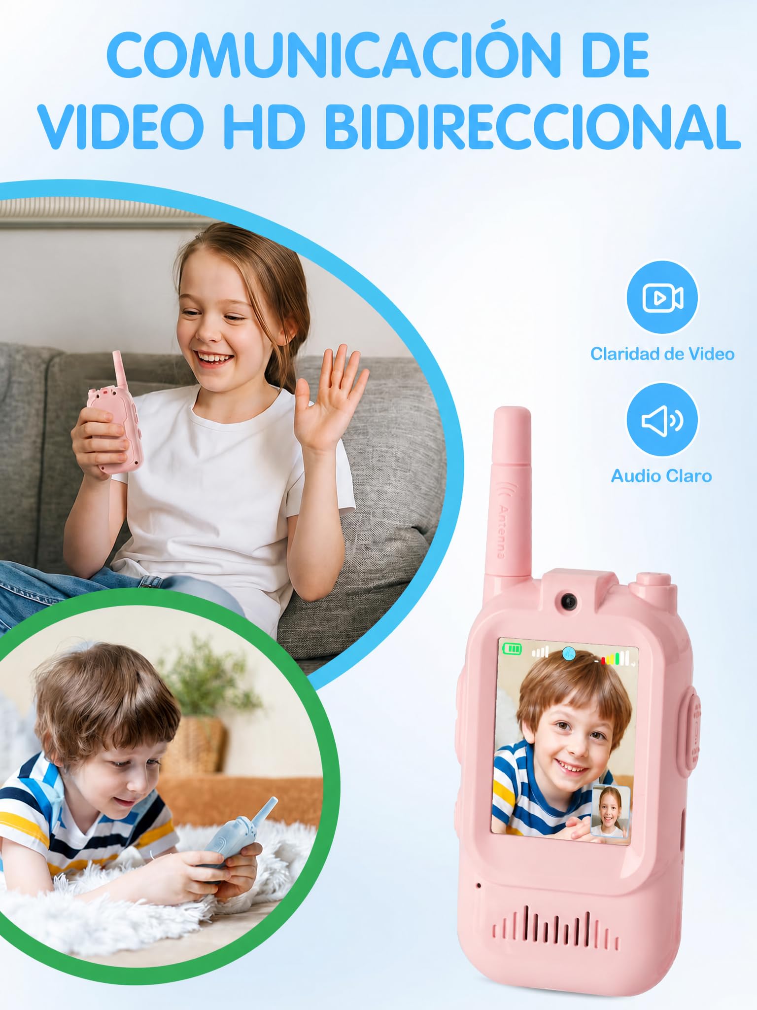 Kids Video Walkie Talkies, Azul