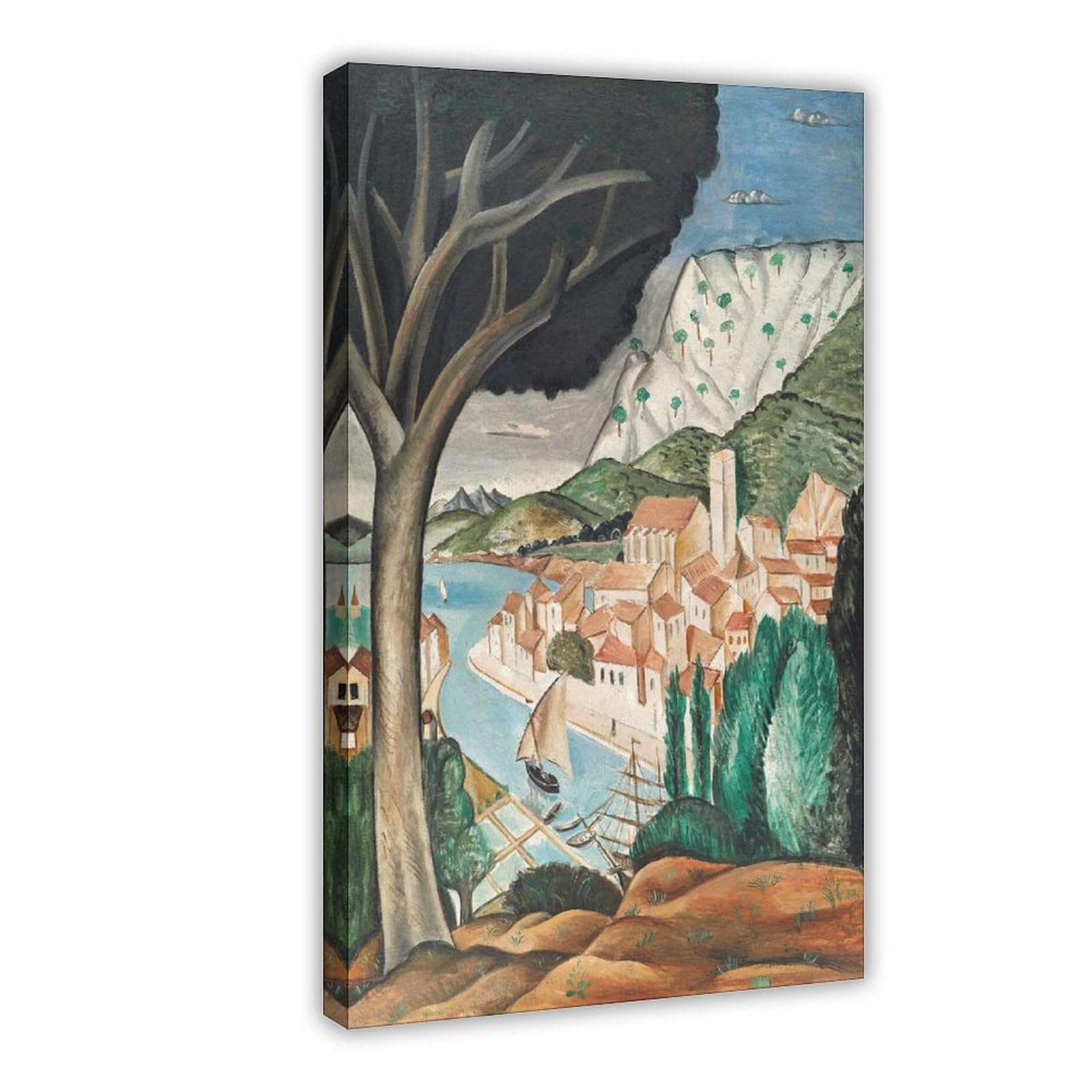 ANFOTCM Andre Derain, Martigues, Harbor in Province, plakat na płótnie dekoracja sypialni sport krajobraz biuro dekoracja pokoju prezent 60 x 90 cm