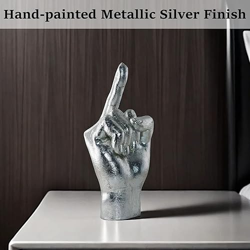 Miniatura 9 de DECOUE Decoración dorada, estatuas y esculturas de gestos dorados, escultura de mano de gesto de resina, estatuas de dedos, decoración clásica para