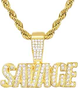DIFFERENT NECKLACE PREMIUM　53cm ジョージ Fashion 21 Gold-tone Square Colorful Gemstone Pendant 24