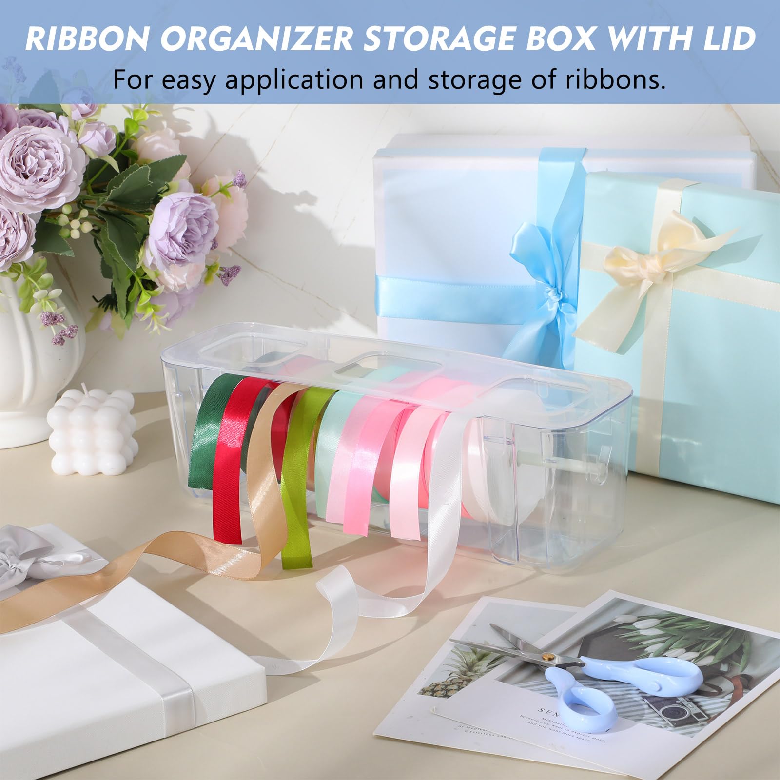 Snapklik.com : 2 Pcs Ribbon Organizer Storage Craft Ribbon Holder ...