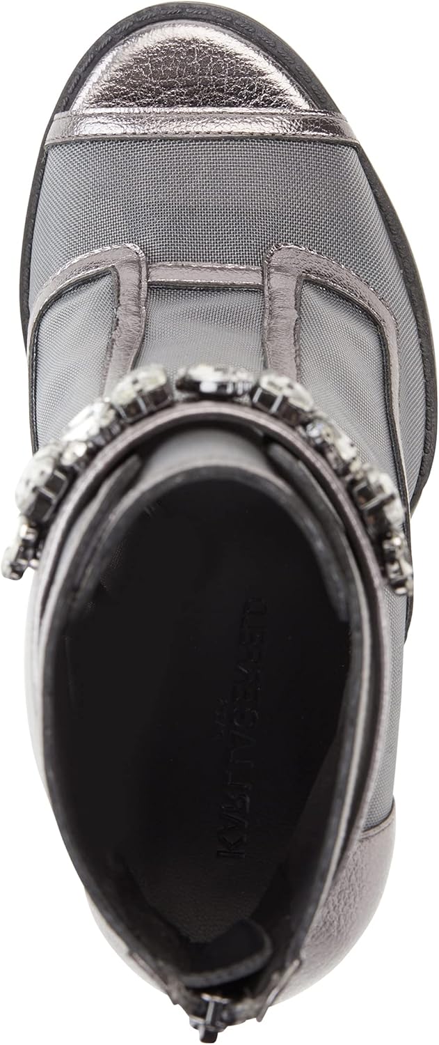 KARL LAGERFELD Women's Blayze Peep Toe Fashion Heeled Bootie - Image 4