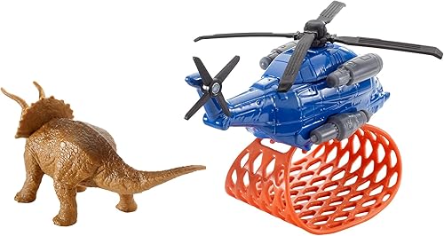 Miniatura 6 de MATCHBOX JURASSIC WORLD DINO TRANSPORTERS TRICERA-COPTER Vehículo y figura